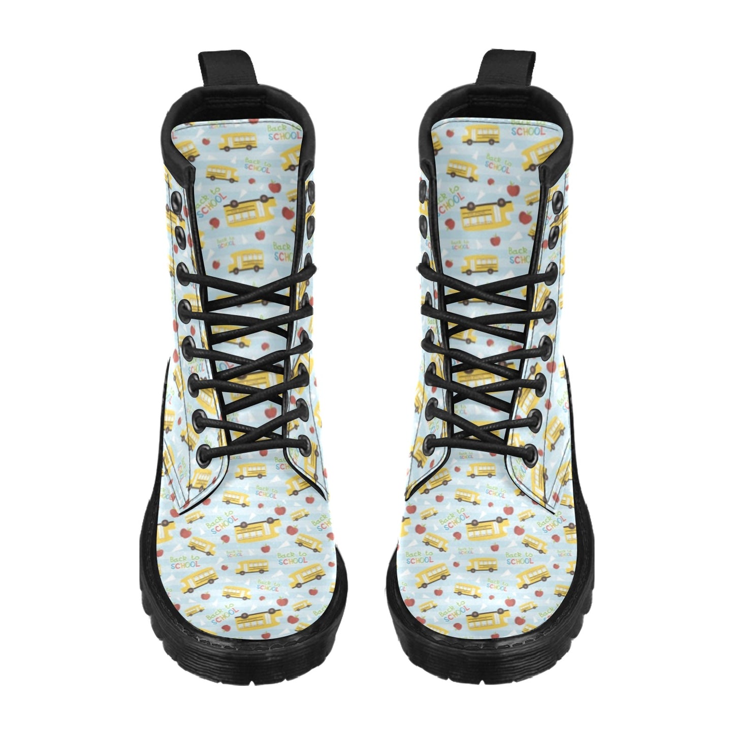 School Bus Back To School Print Design LKS303 Women's Boots