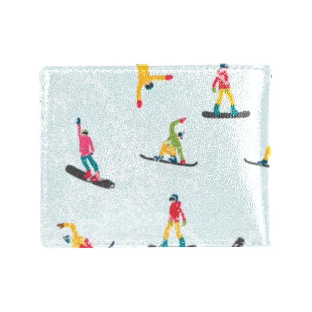 Snowboard Print Design LKS304 Men's ID Card Wallet