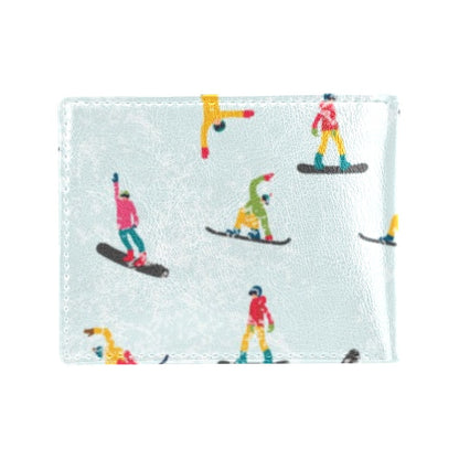 Snowboard Print Design LKS304 Men's ID Card Wallet