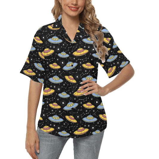 UFO Print Design LKS307 Women's Hawaiian Shirt
