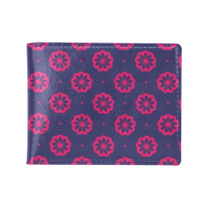 Water Lily Print Design LKS301 Men's ID Card Wallet