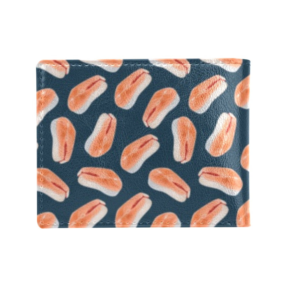 Salmon Steak Print Design LKS306 Men's ID Card Wallet