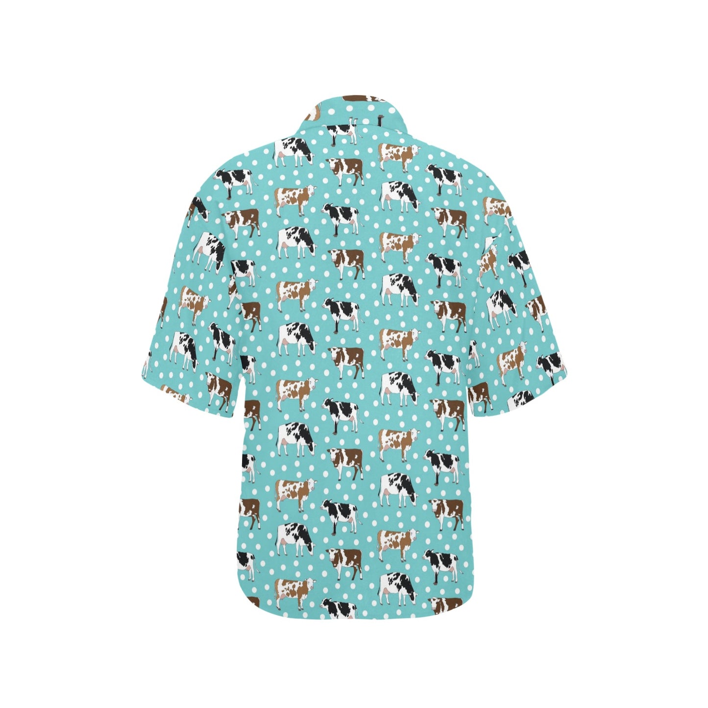 Cattle Print Design LKS405 Women's Hawaiian Shirt