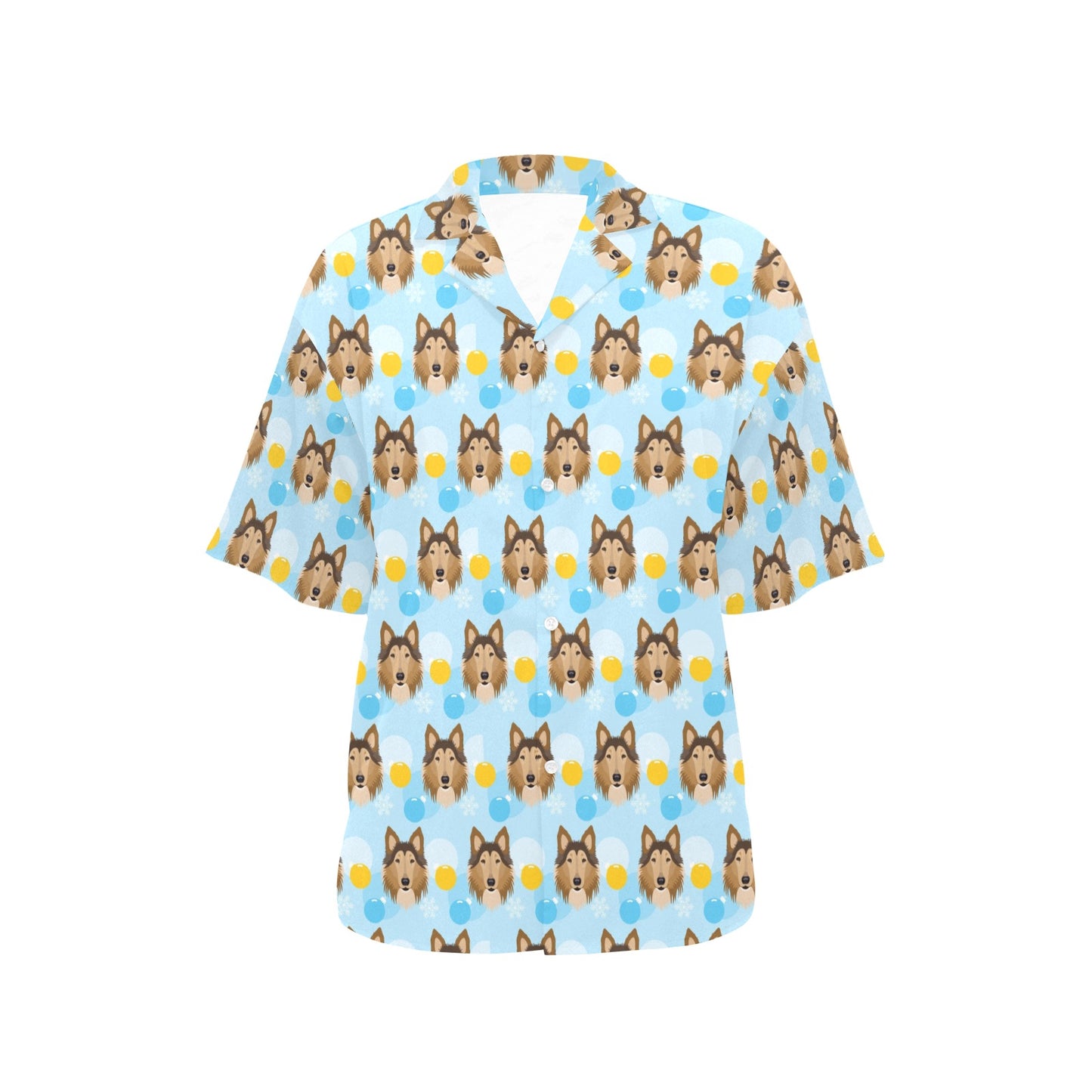 Collies Pattern Print Design 02 Women's Hawaiian Shirt