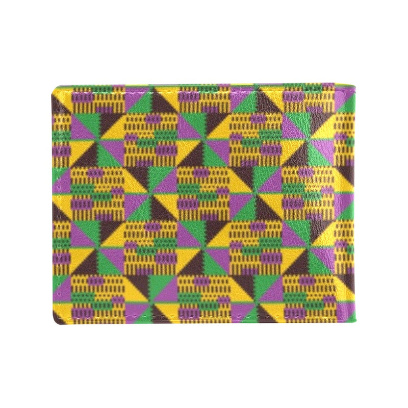 Kente Triangle Design African Print Men's ID Card Wallet