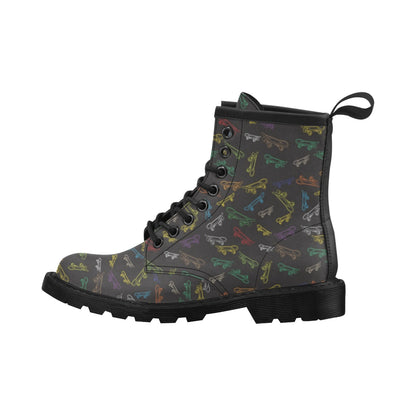 Skateboard Print Design LKS301 Women's Boots