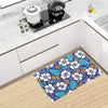 Hibiscus Pattern Print Design HB030 Kitchen Mat