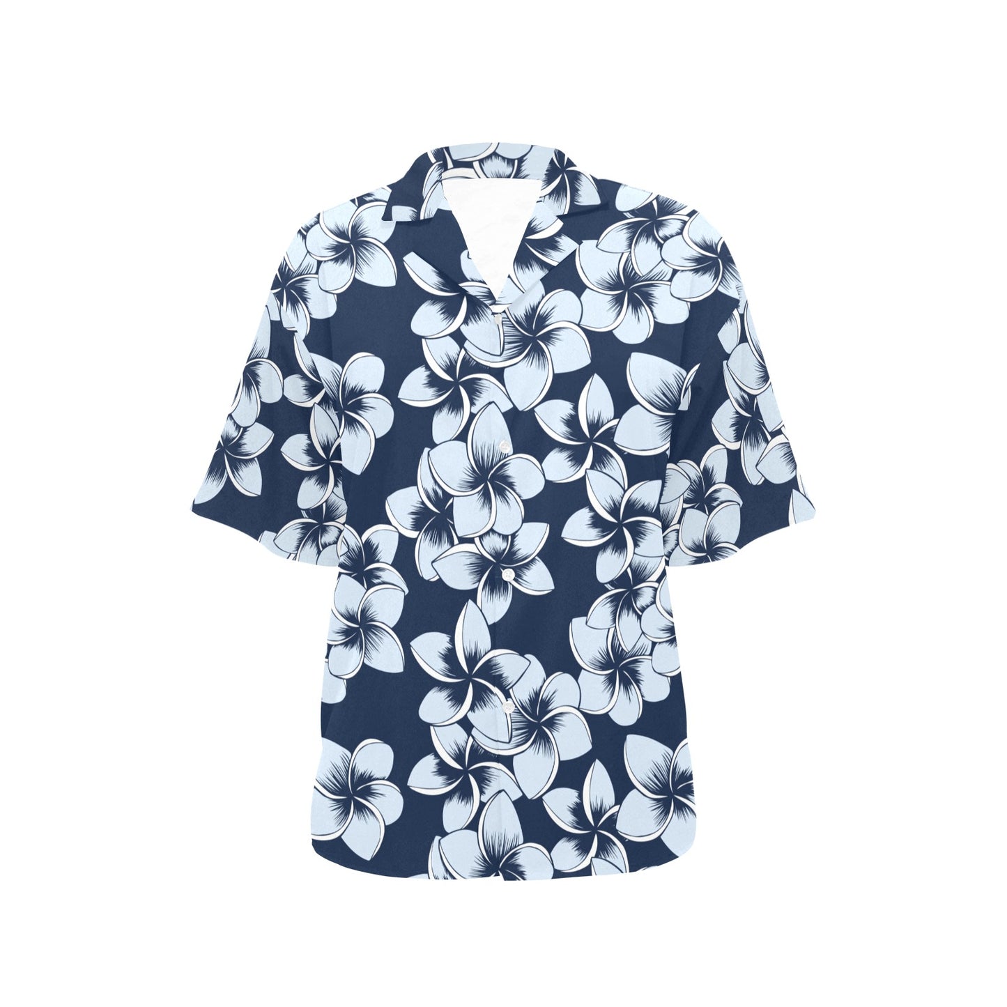 Plumeria Pattern Print Design A02 Women's Hawaiian Shirt