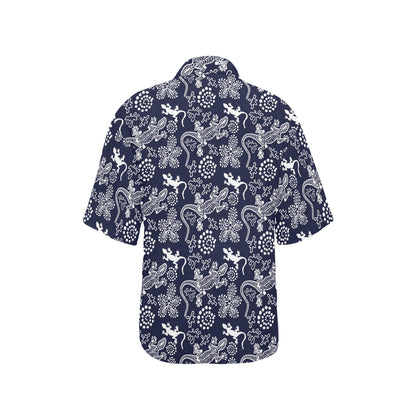 lizard Pattern Print Design 03 Women's Hawaiian Shirt