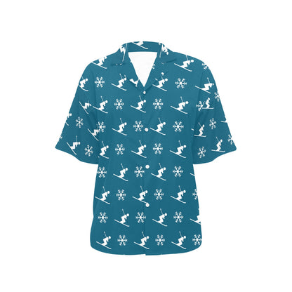 Ski Print Design LKS301 Women's Hawaiian Shirt