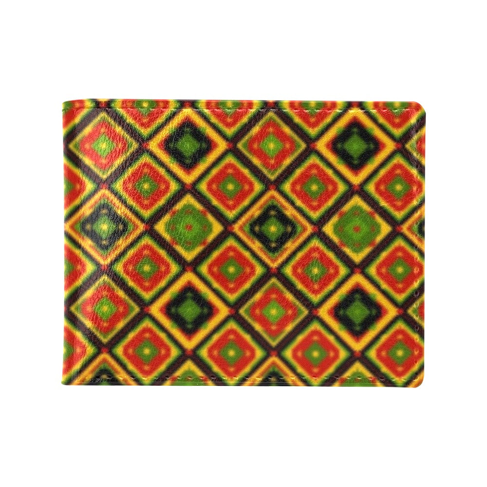 Rasta Reggae Color Pattern Men's ID Card Wallet