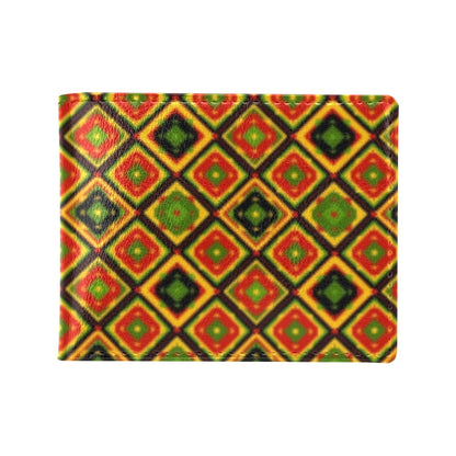 Rasta Reggae Color Pattern Men's ID Card Wallet