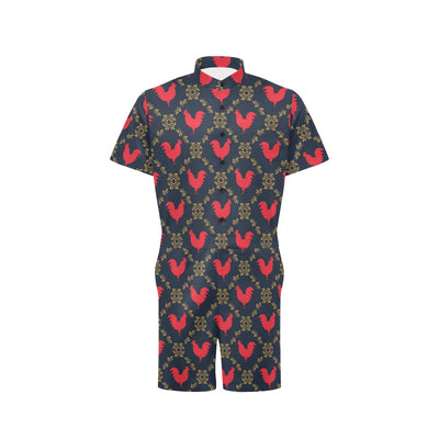 Rooster Pattern Print Design A02 Men's Romper