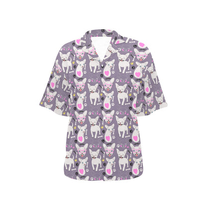Chihuahua Happy Pattern Women's Hawaiian Shirt