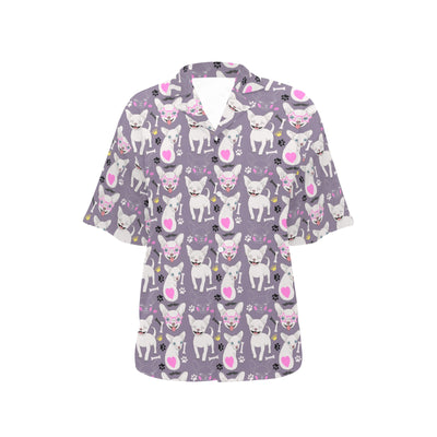 Chihuahua Happy Pattern Women's Hawaiian Shirt