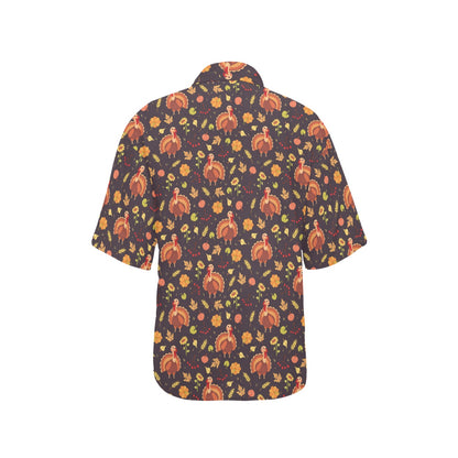 Thanksgiving Print Design LKS304 Women's Hawaiian Shirt