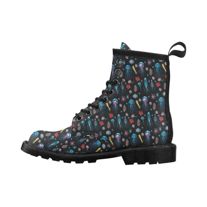 Jellyfish Underwater Print Women's Boots
