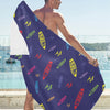 Surfboard Print Design LKS305 Beach Towel 32" x 71"