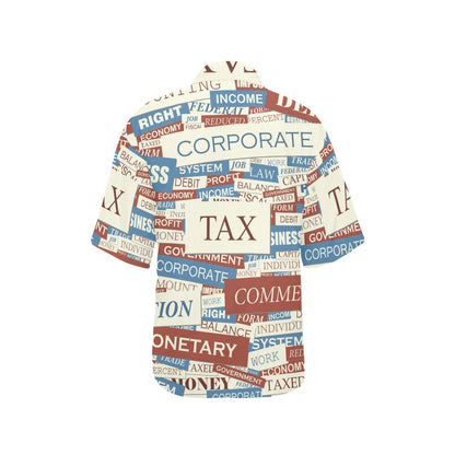 Accounting Financial Pattern Print Design 01 Women's Hawaiian Shirt