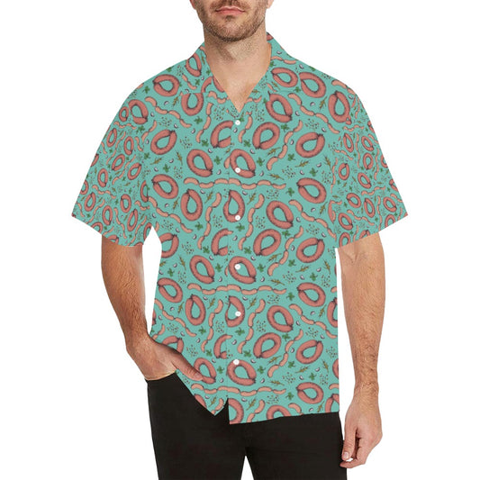 Sausage Print Design LKS303 Men's Hawaiian Shirt