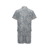 Elegant Floral Print Pattern Men's Romper