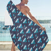 Shark Print Design LKS309 Beach Towel 32" x 71"