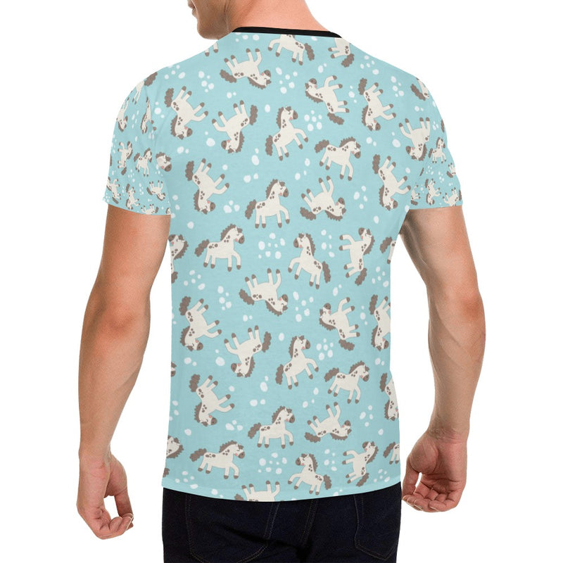 Horse Cute Print Design LKS306 Men's All Over Print T-shirt