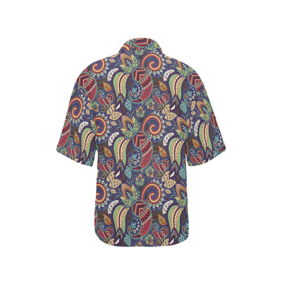 Paisley Boho Pattern Print Design A03 Women's Hawaiian Shirt