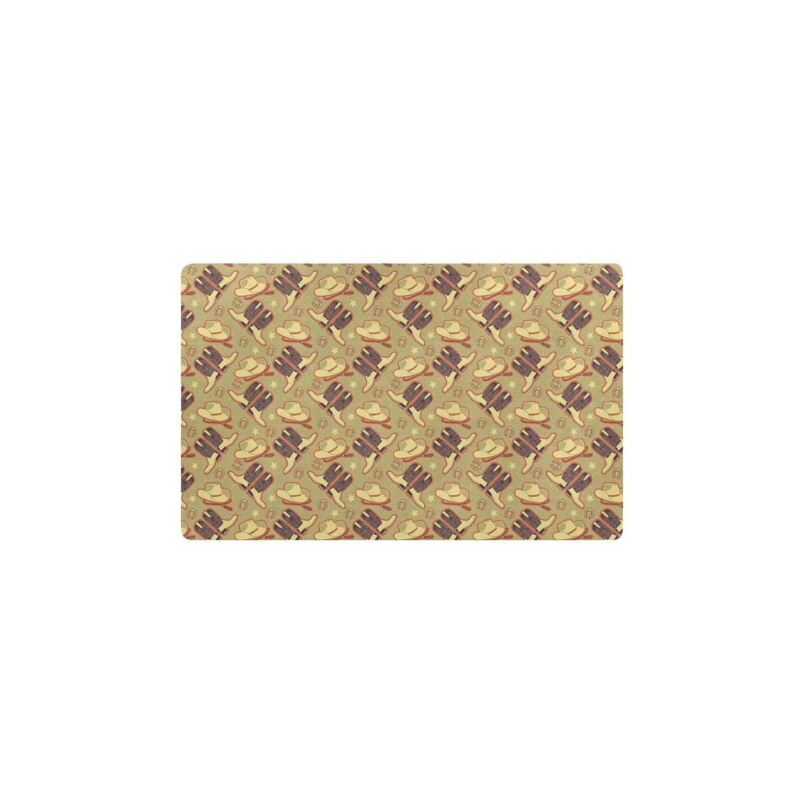 Western Cowboy Themed Kitchen Mat