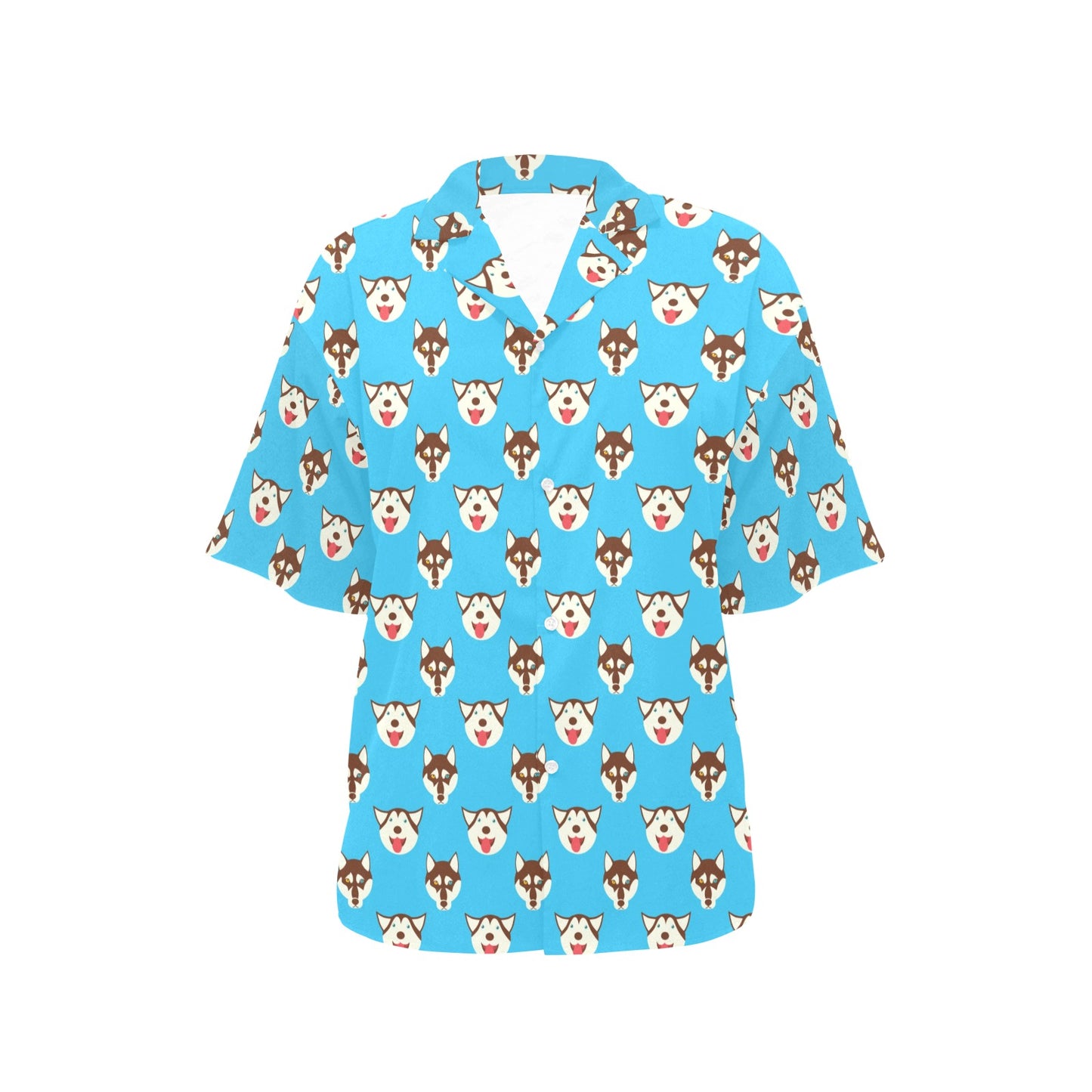 Siberian Huskies Print Design LKS306 Women's Hawaiian Shirt