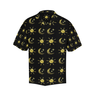 Sun Moon Print Design LKS304 Men's Hawaiian Shirt