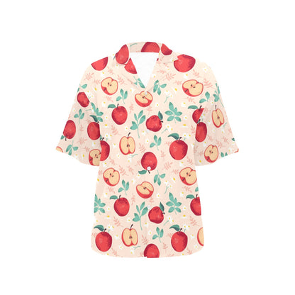 Apple Pattern Print Design AP06 Women's Hawaiian Shirt