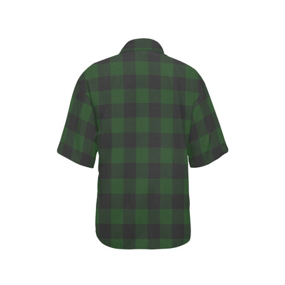 Buffalo check Green Pattern Print Design 02 Women's Hawaiian Shirt