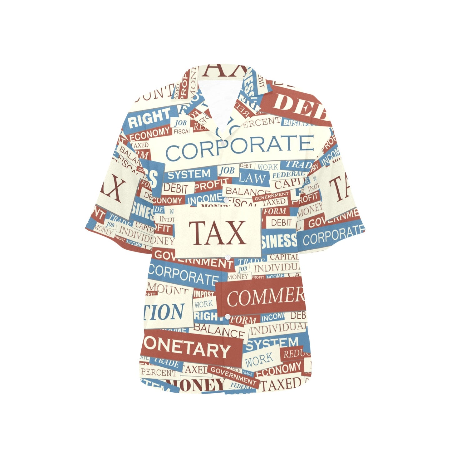 Accounting Financial Pattern Print Design 01 Women's Hawaiian Shirt