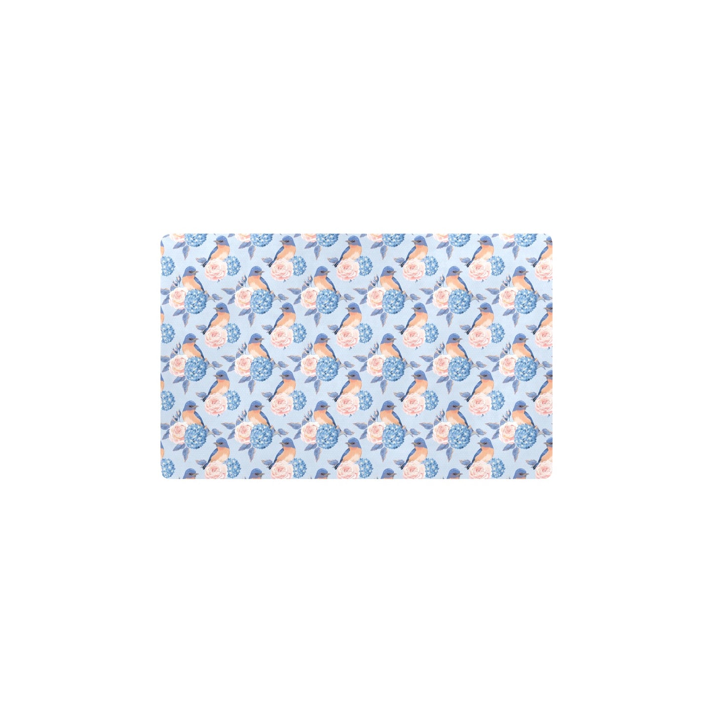 Bluebird Pattern Print Design 01 Kitchen Mat