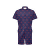 Bicycle Pattern Print Design 01 Men's Romper