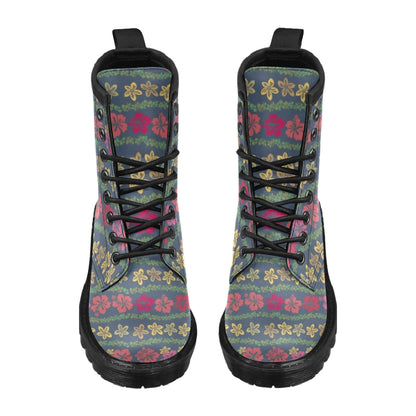 Hawaiian Themed Pattern Print Design H018 Women's Boots