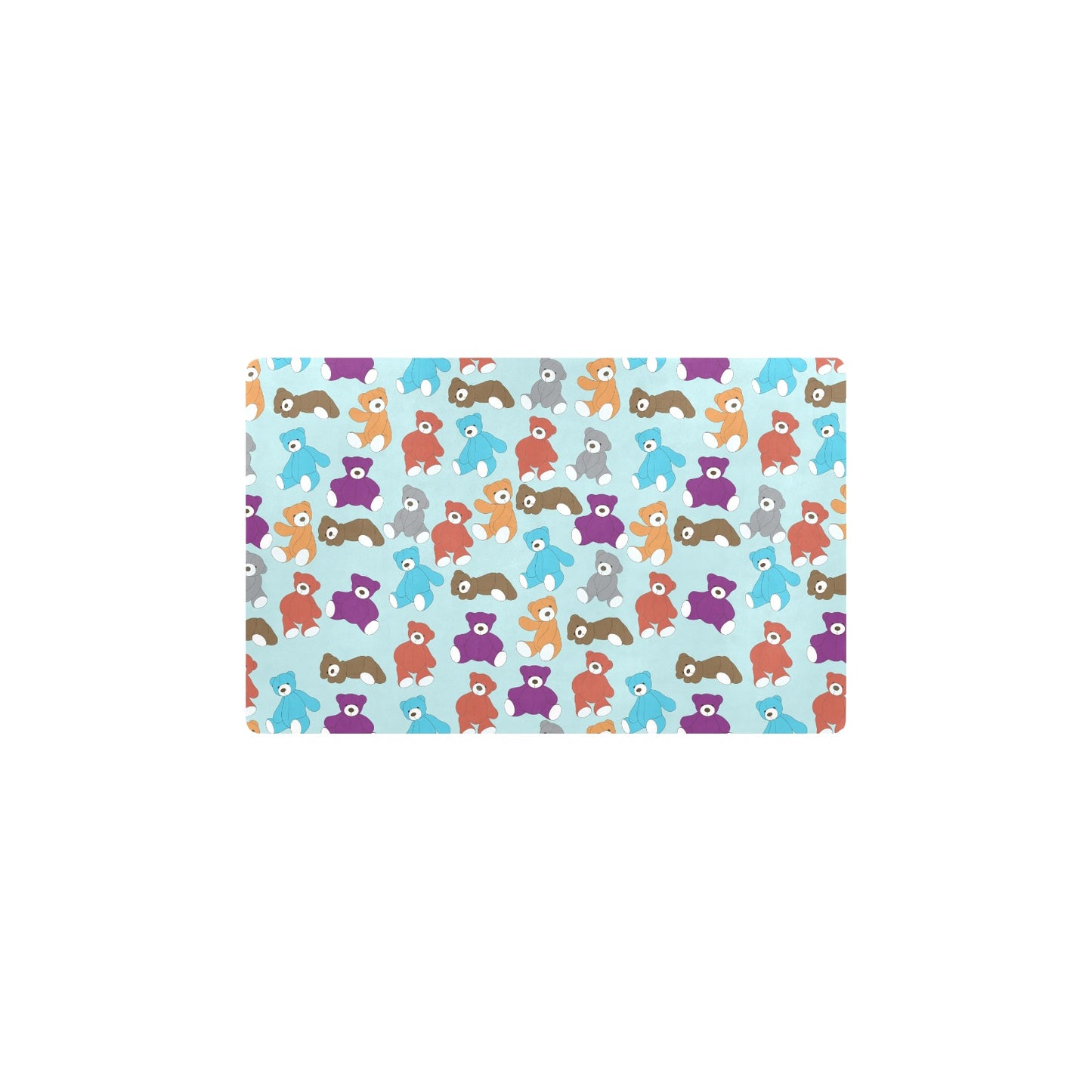 Bear Cute Pattern Print Design 03 Kitchen Mat