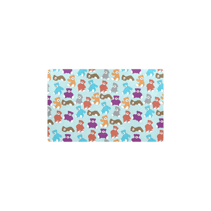 Bear Cute Pattern Print Design 03 Kitchen Mat