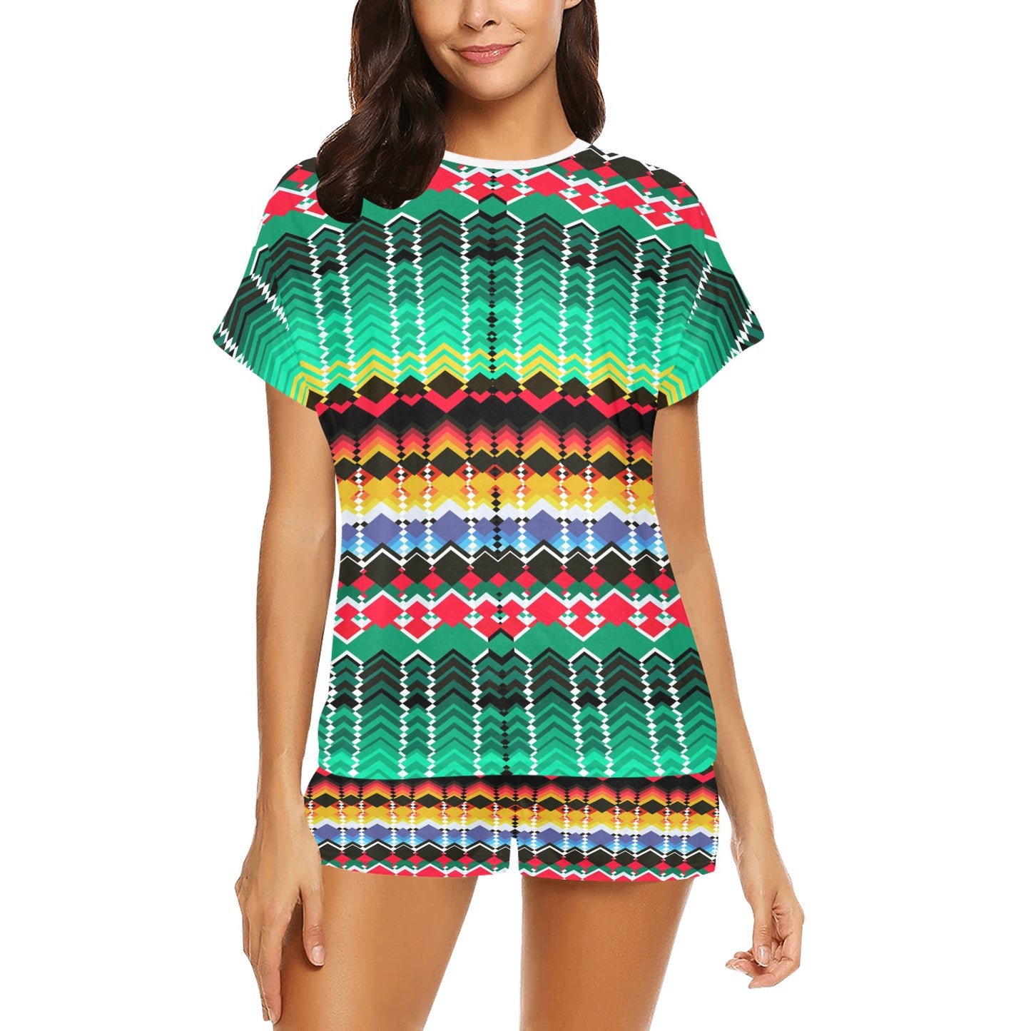 Serape Print Design LKS307 Women's Short Pajama Set