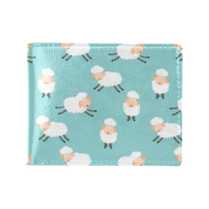 Sheep Print Design LKS406 Men's ID Card Wallet
