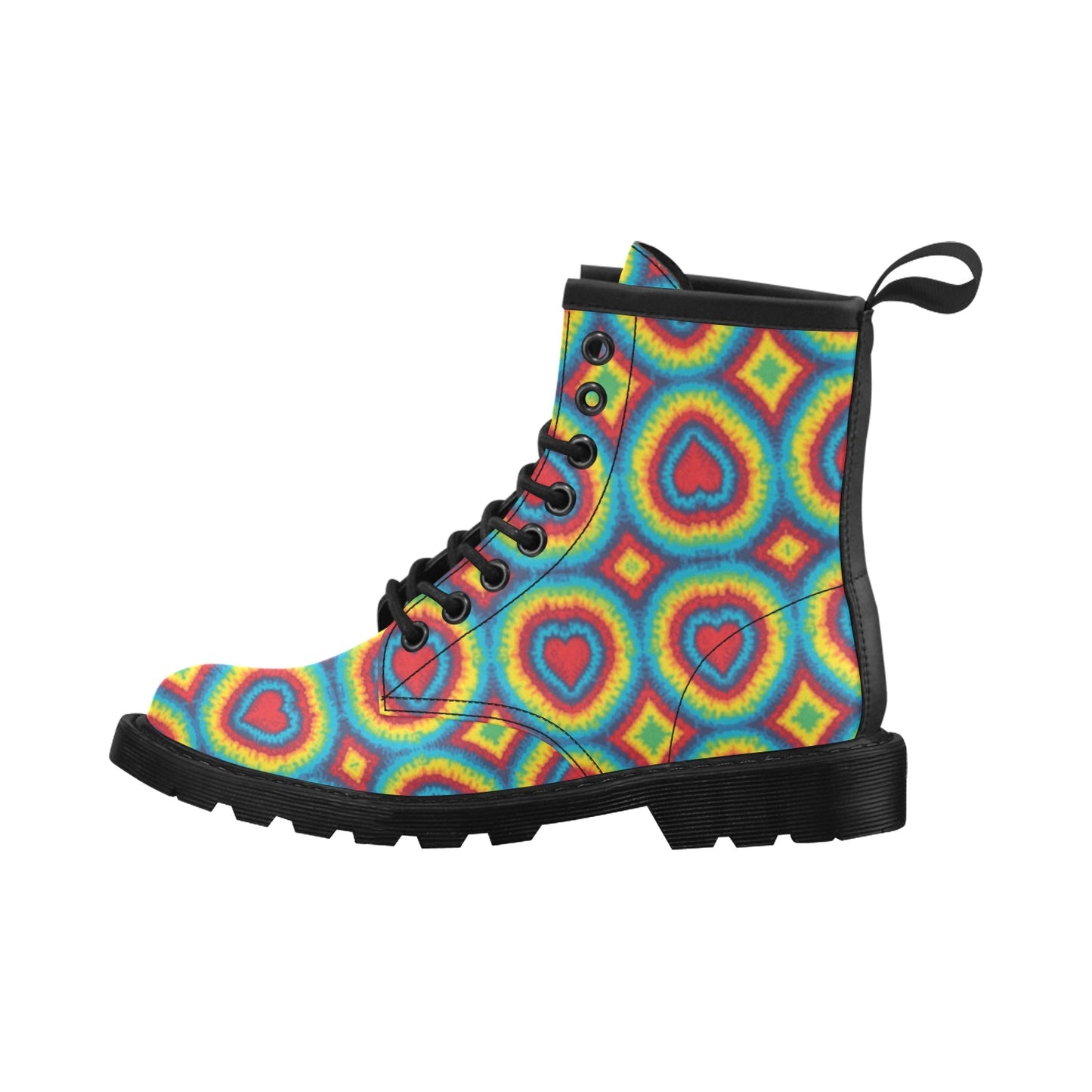 Tie Dye Heart shape Women's Boots