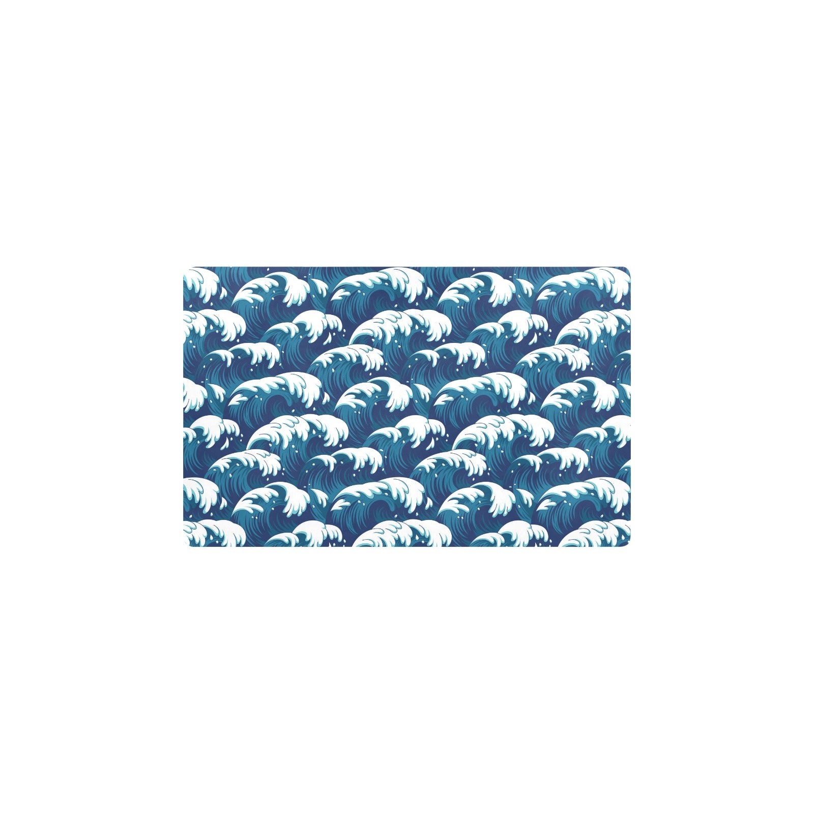 Ocean Wave Pattern Print Kitchen Mat