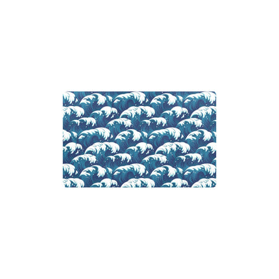 Ocean Wave Pattern Print Kitchen Mat