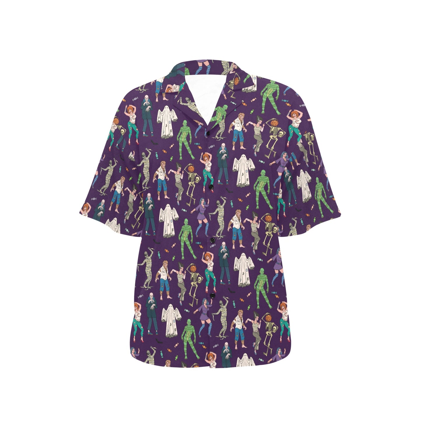Creepy Zombie Print Design LKS302 Women's Hawaiian Shirt