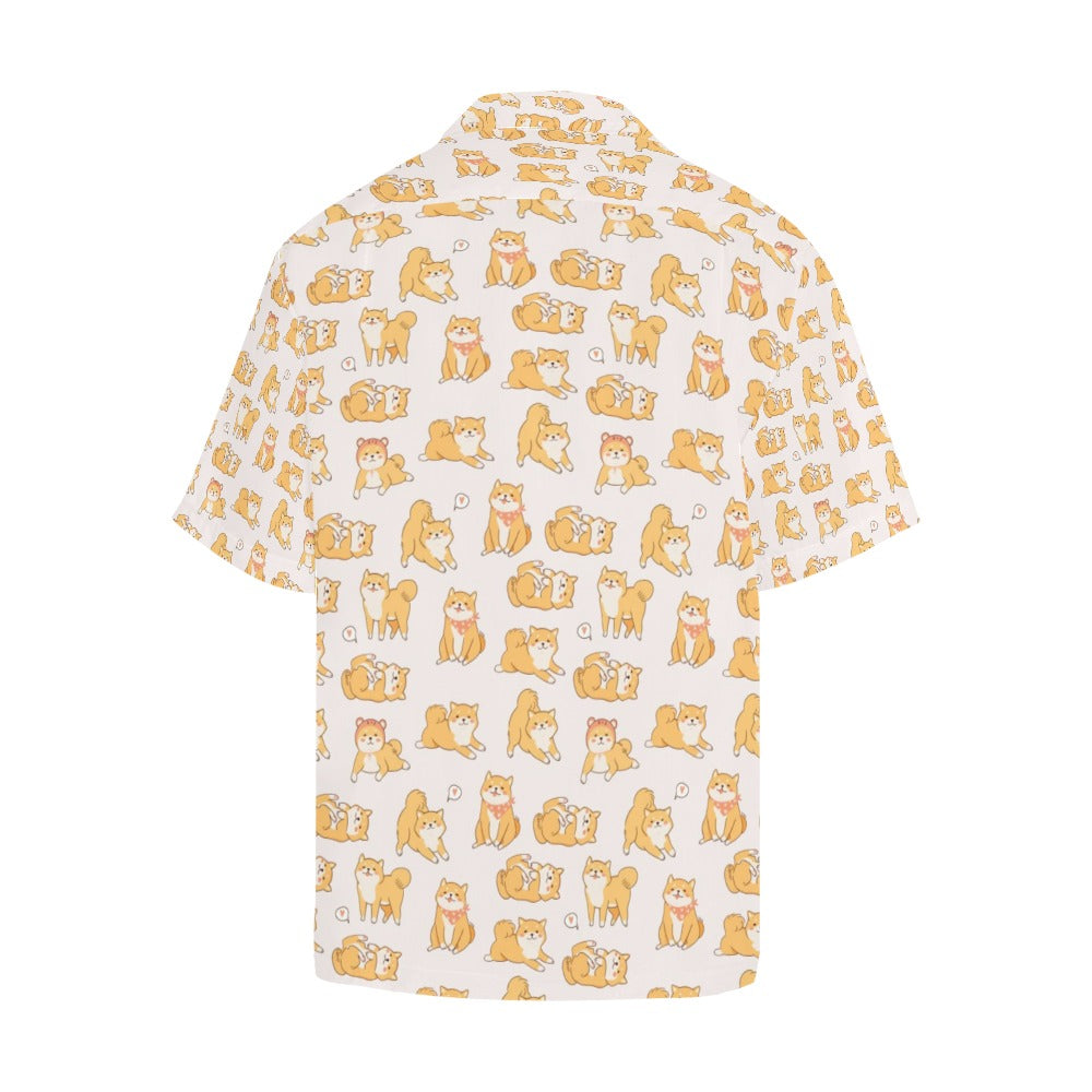 Shiba Inu Print Design LKS308 Men's Hawaiian Shirt