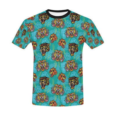 Tattoo Tiger Head Print Design LKS304 Men's All Over Print T-shirt