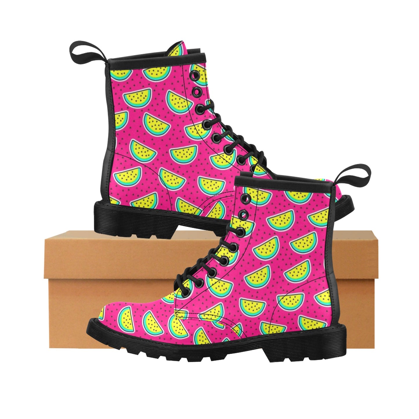 Watermelon Pattern Print Design WM04 Women's Boots