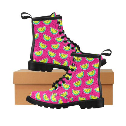 Watermelon Pattern Print Design WM04 Women's Boots