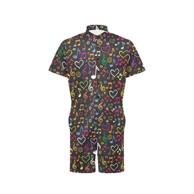 Music note Pattern Print Design A01 Men's Romper